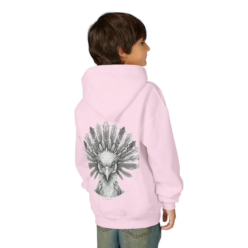 African Heritage Youth Hoodie | Secretary Bird & Africa Map | هودي أطفال أفريقيا وصقر الجديان