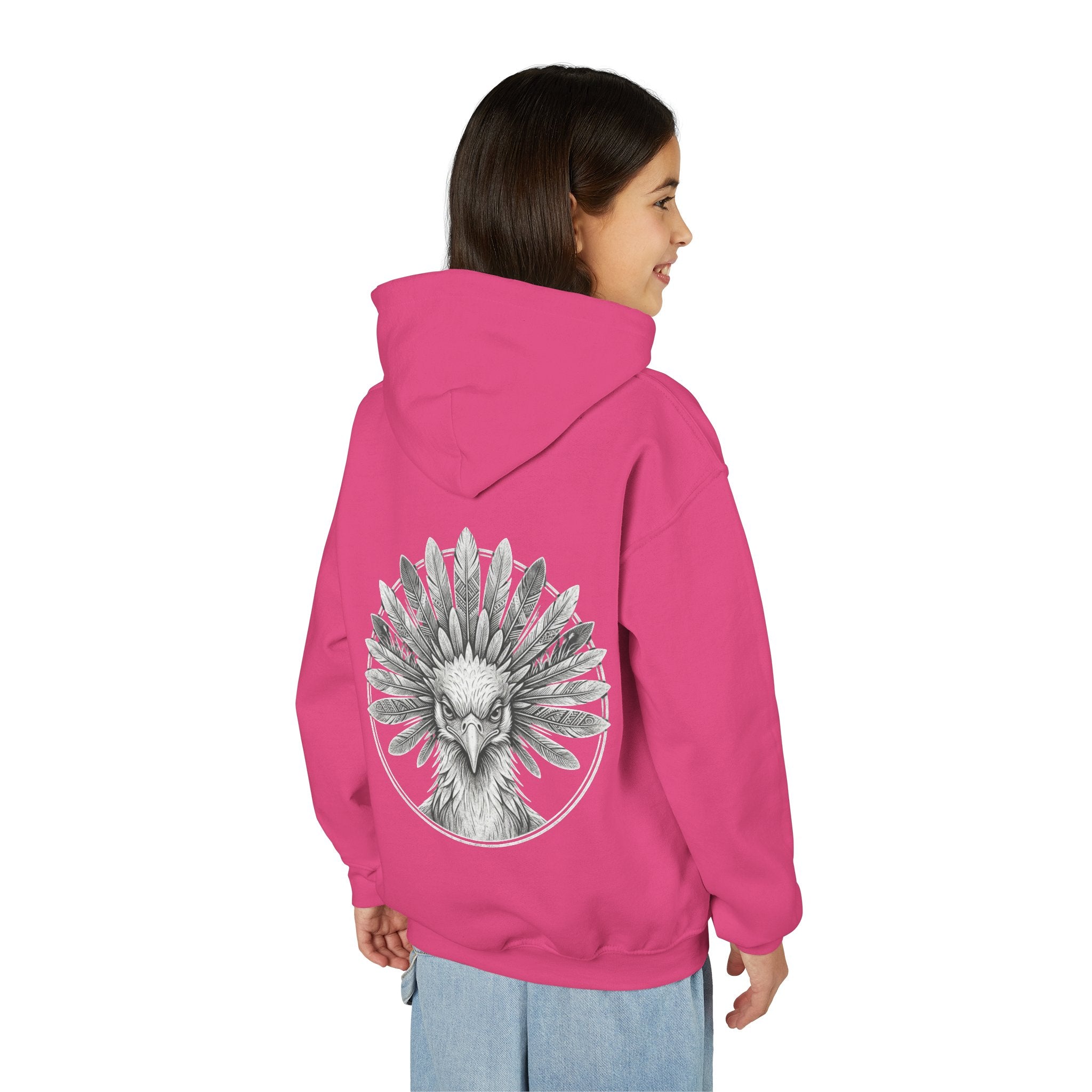 African Heritage Youth Hoodie | Secretary Bird & Africa Map | هودي أطفال أفريقيا وصقر الجديان