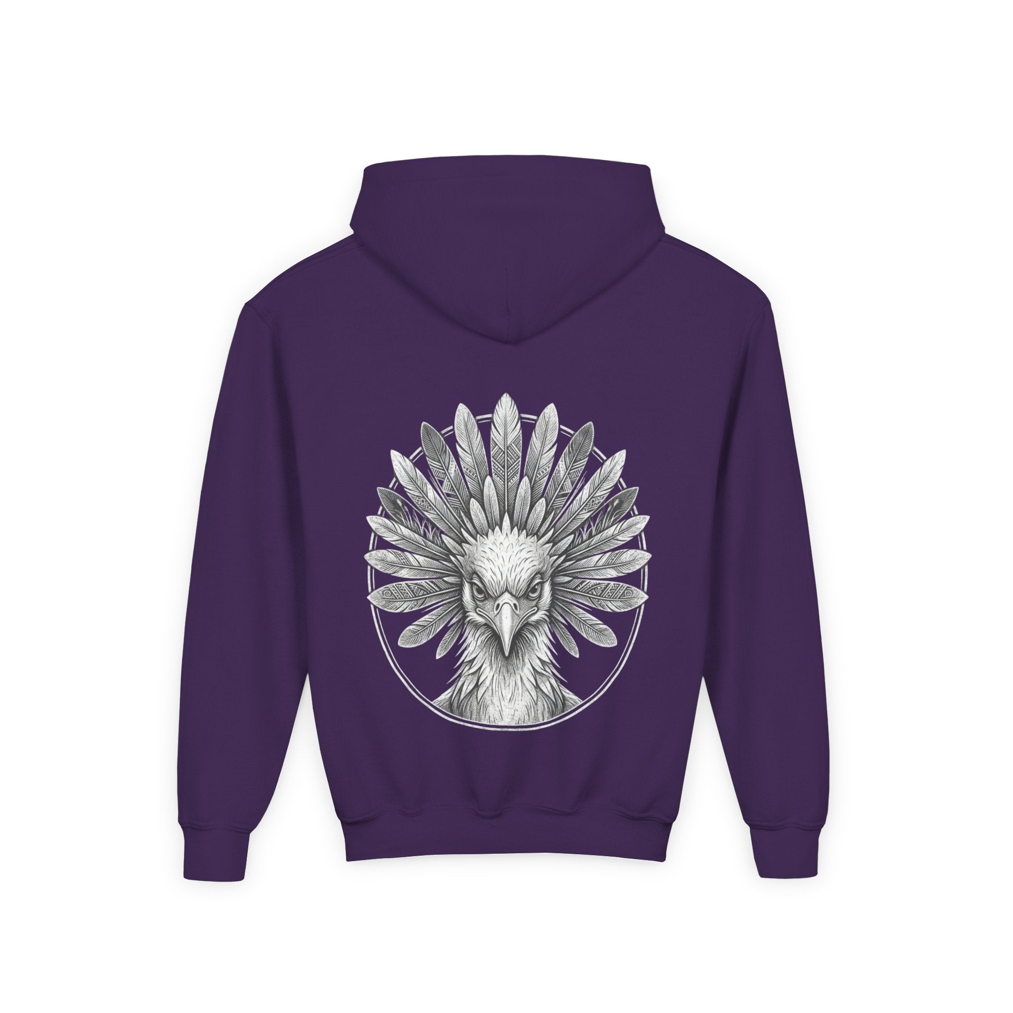 African Heritage Youth Hoodie | Secretary Bird & Africa Map | هودي أطفال أفريقيا وصقر الجديان