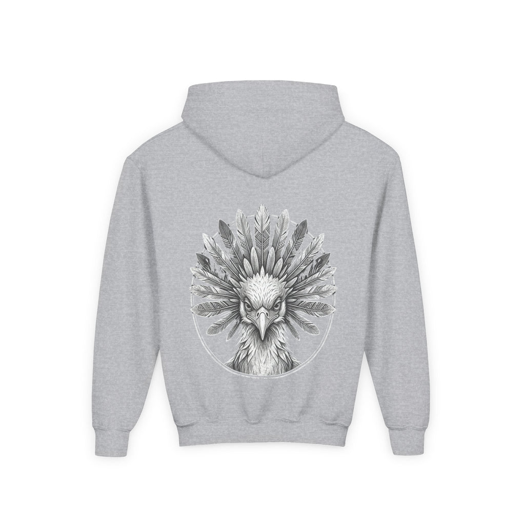 African Heritage Youth Hoodie | Secretary Bird & Africa Map | هودي أطفال أفريقيا وصقر الجديان
