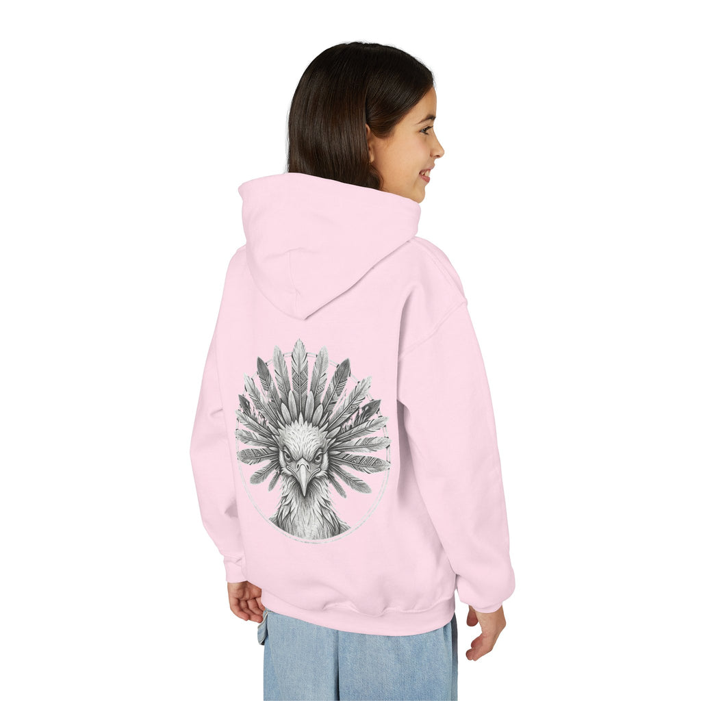 African Heritage Youth Hoodie | Secretary Bird & Africa Map | هودي أطفال أفريقيا وصقر الجديان