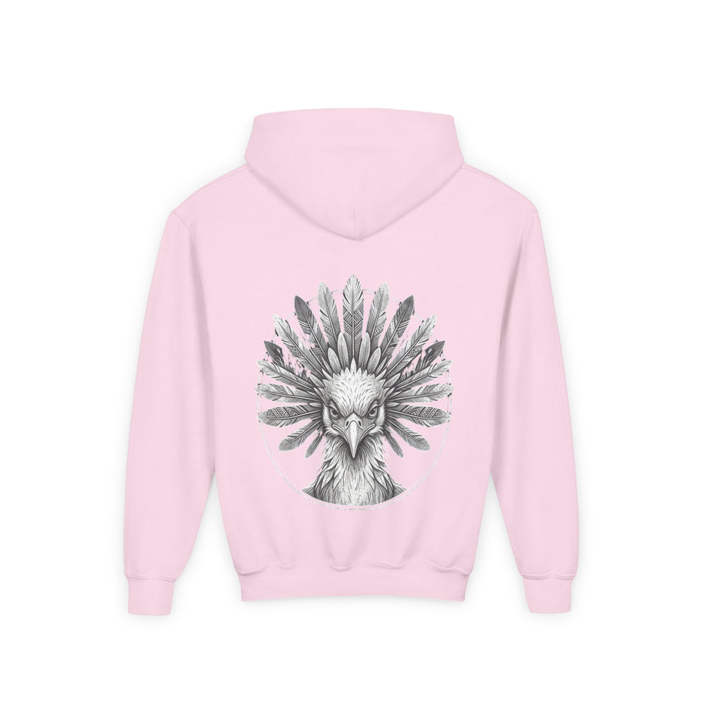 African Heritage Youth Hoodie | Secretary Bird & Africa Map | هودي أطفال أفريقيا وصقر الجديان