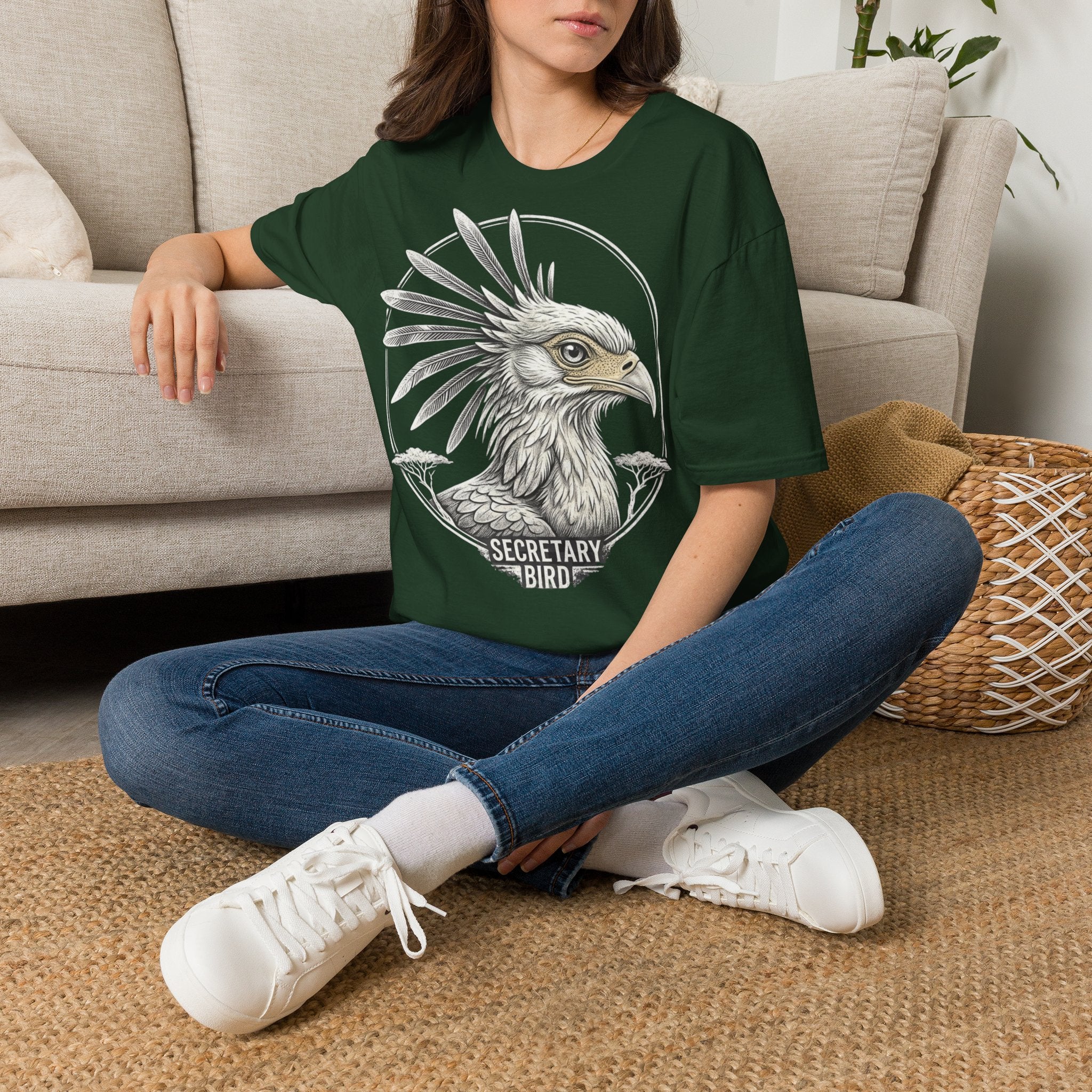 🇸🇩  Secretarybird beautiful T-Shirt | تيشرت صقر الجديان السودان قطن فاخر