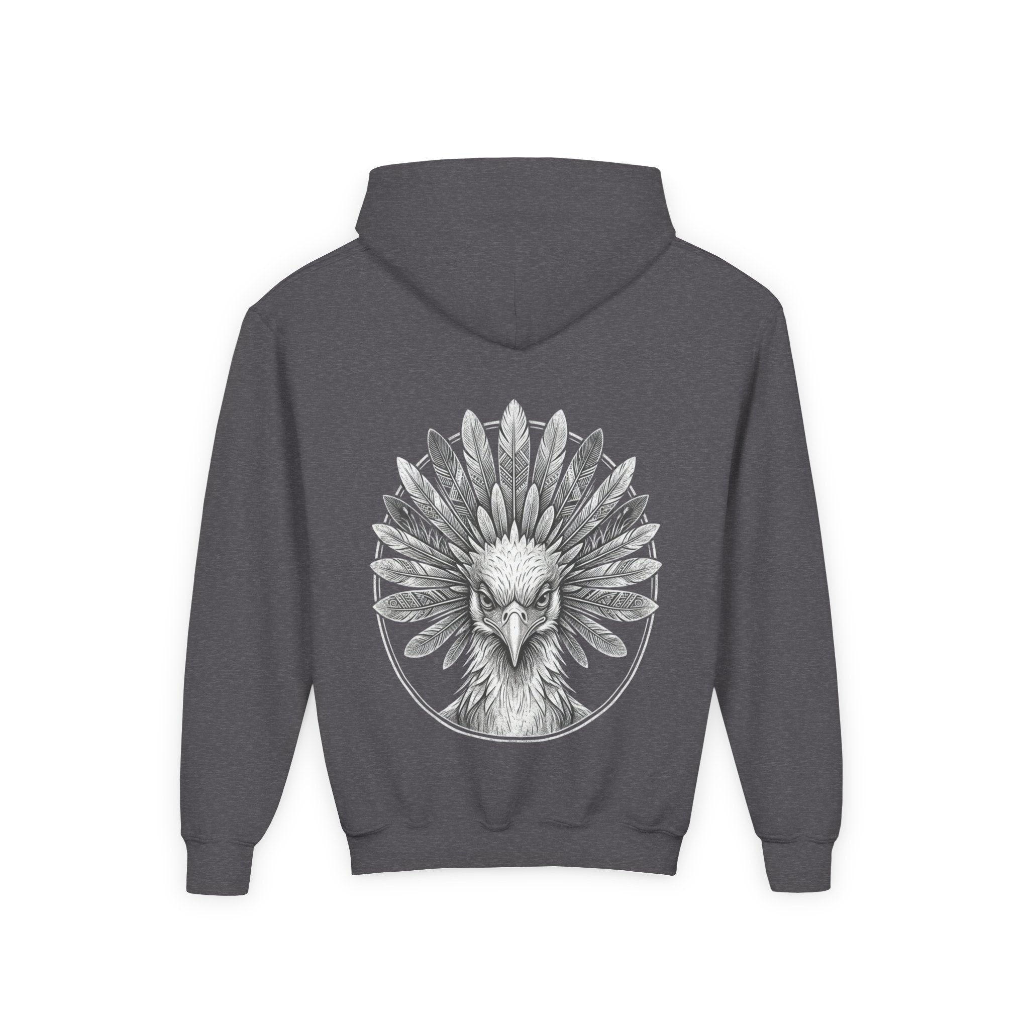 African Heritage Youth Hoodie | Secretary Bird & Africa Map | هودي أطفال أفريقيا وصقر الجديان
