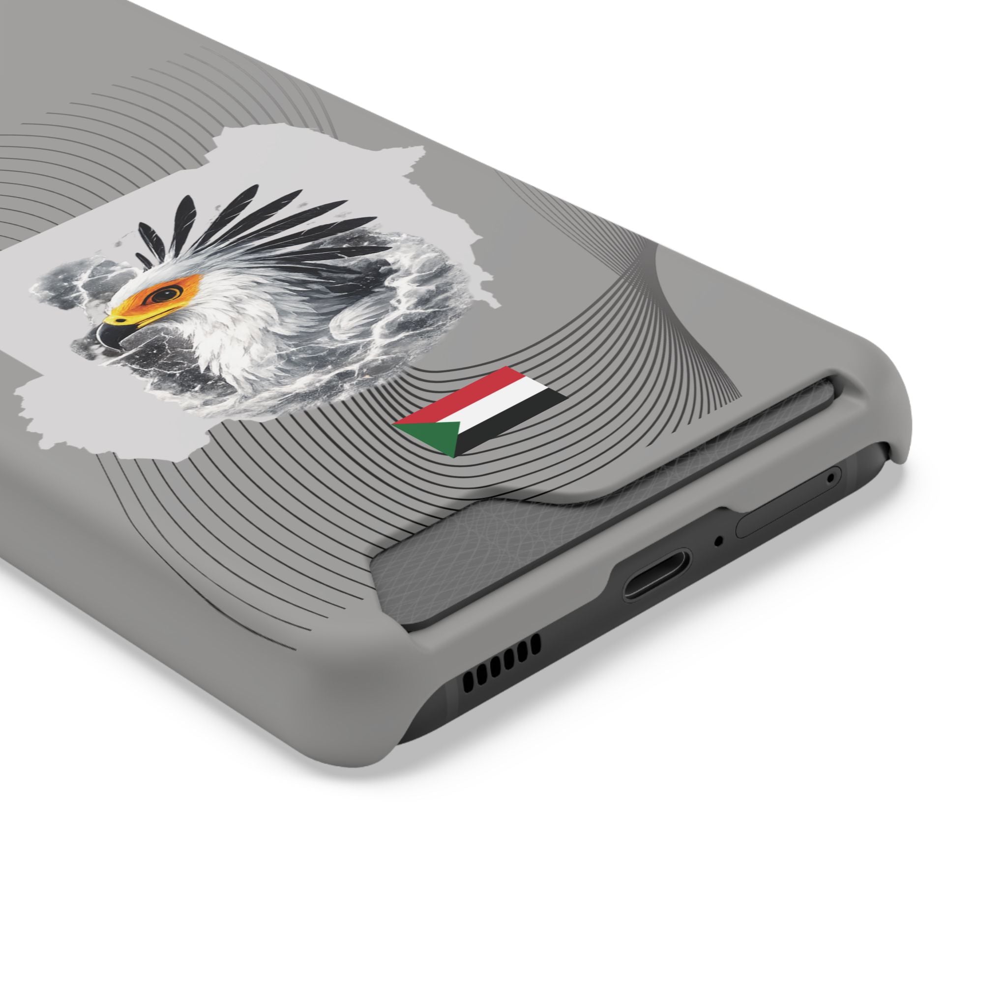 Sudan Eagle & Flag Protective Phone Case | جراب كفر علم وخريطة السودان