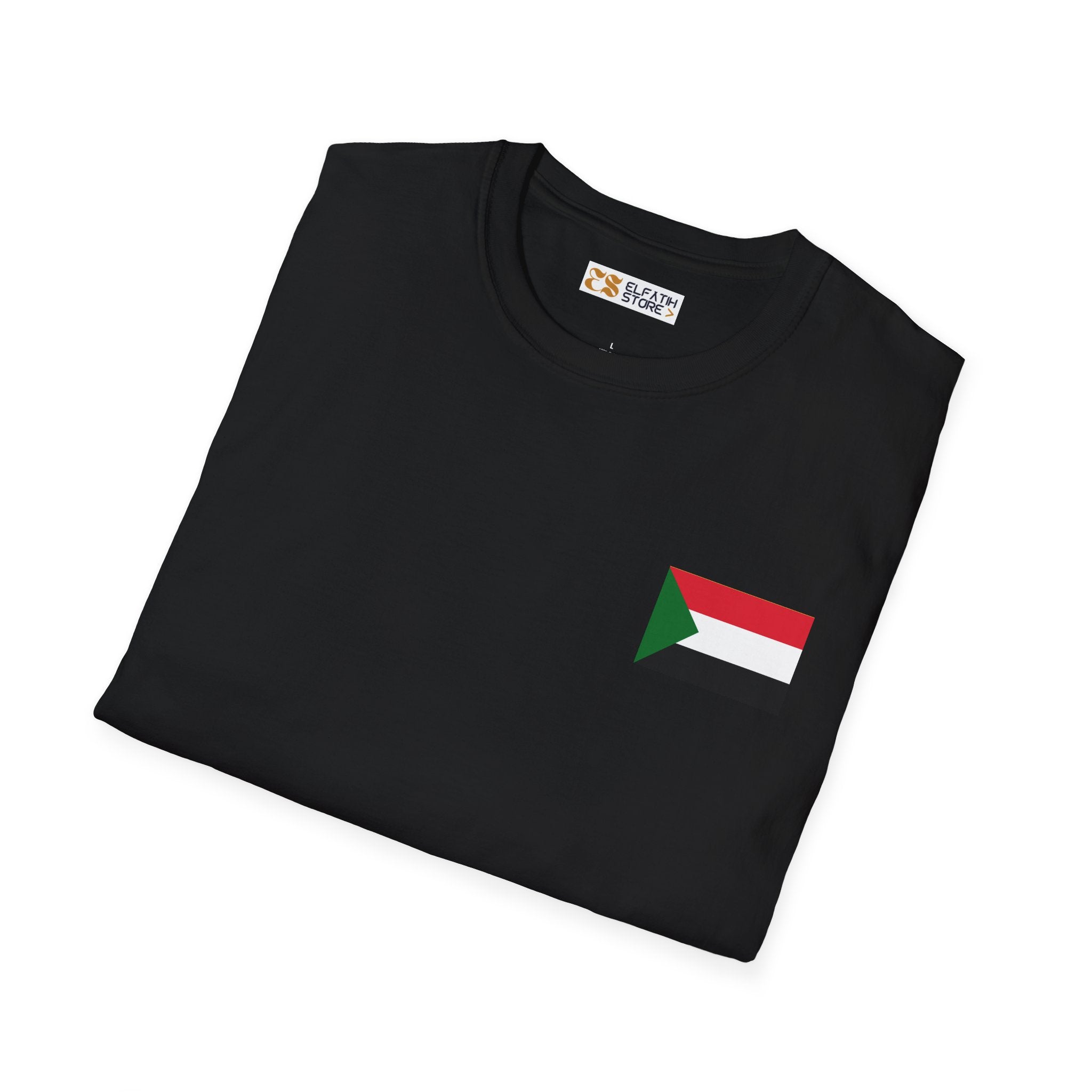 Casual T-Shirt with Sudan Flag | تيشرت فاخر وراقي علم السودان
