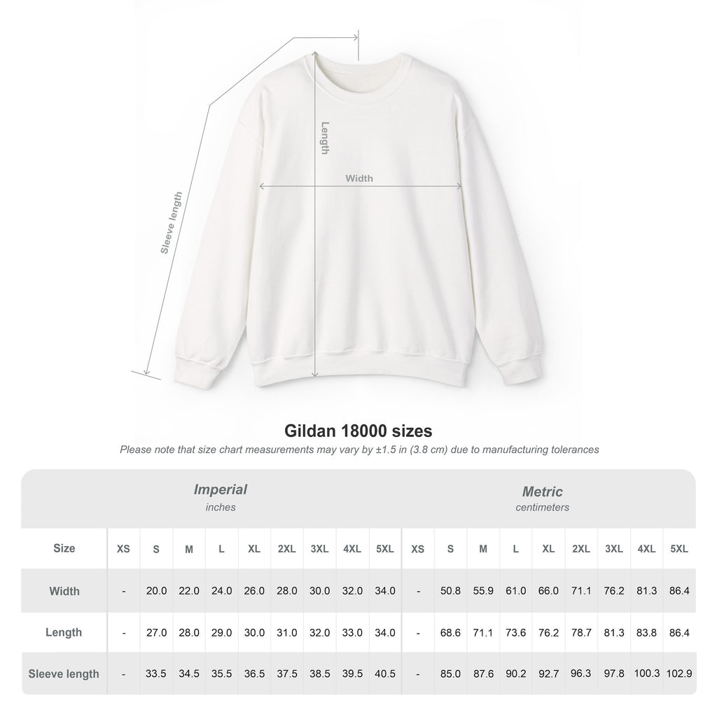 Crewneck Sweatshirt — Cute Cloud & Arabic Script Graphic (Masha' Al-Sama Al-Ahmar)
