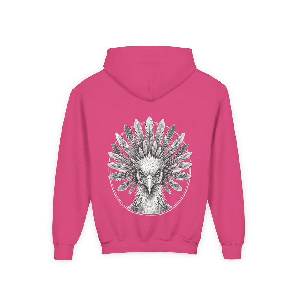 African Heritage Youth Hoodie | Secretary Bird & Africa Map | هودي أطفال أفريقيا وصقر الجديان