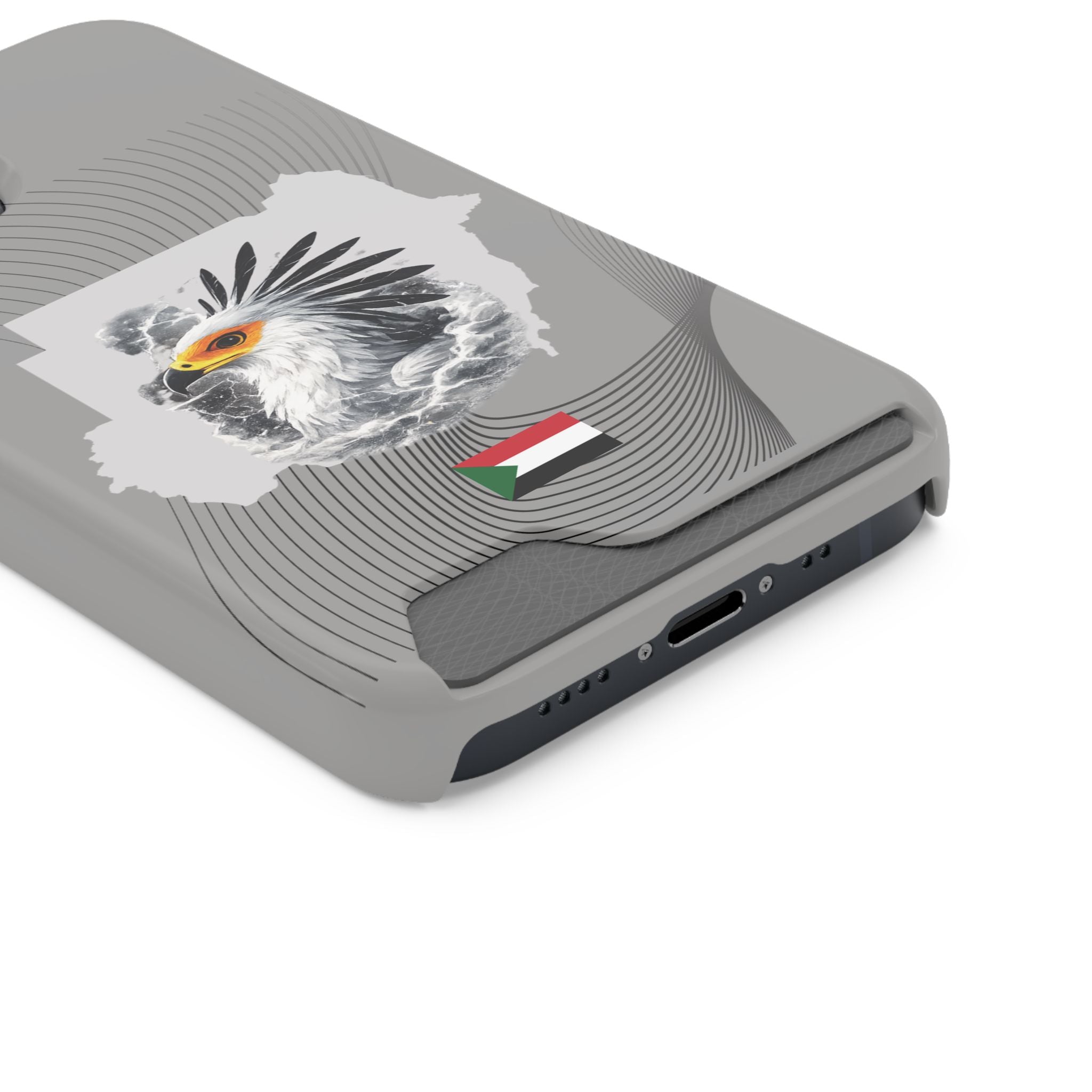 Sudan Eagle & Flag Protective Phone Case | جراب كفر علم وخريطة السودان