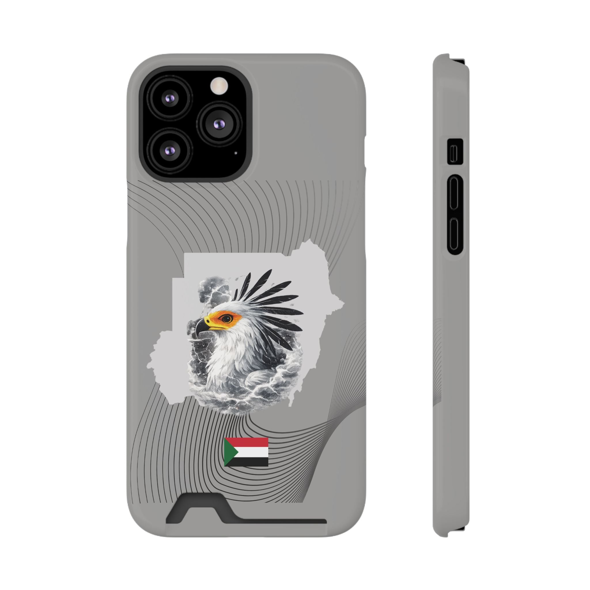 Sudan Eagle & Flag Protective Phone Case | جراب كفر علم وخريطة السودان
