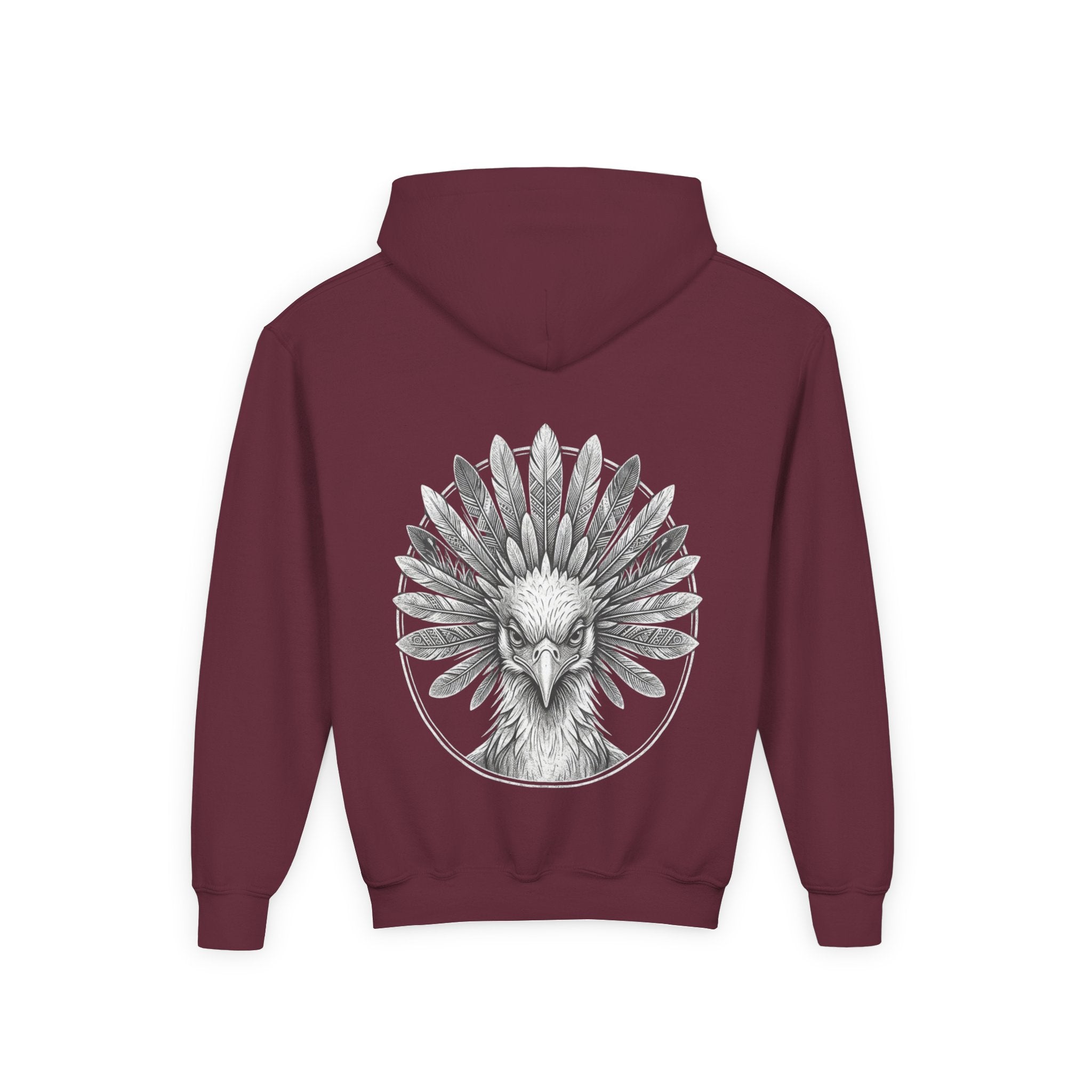 African Heritage Youth Hoodie | Secretary Bird & Africa Map | هودي أطفال أفريقيا وصقر الجديان