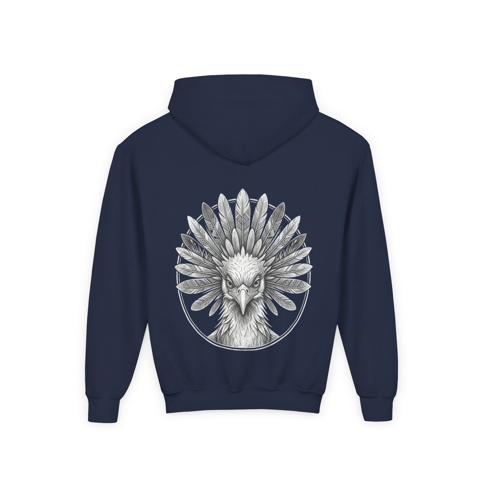 African Heritage Youth Hoodie | Secretary Bird & Africa Map | هودي أطفال أفريقيا وصقر الجديان