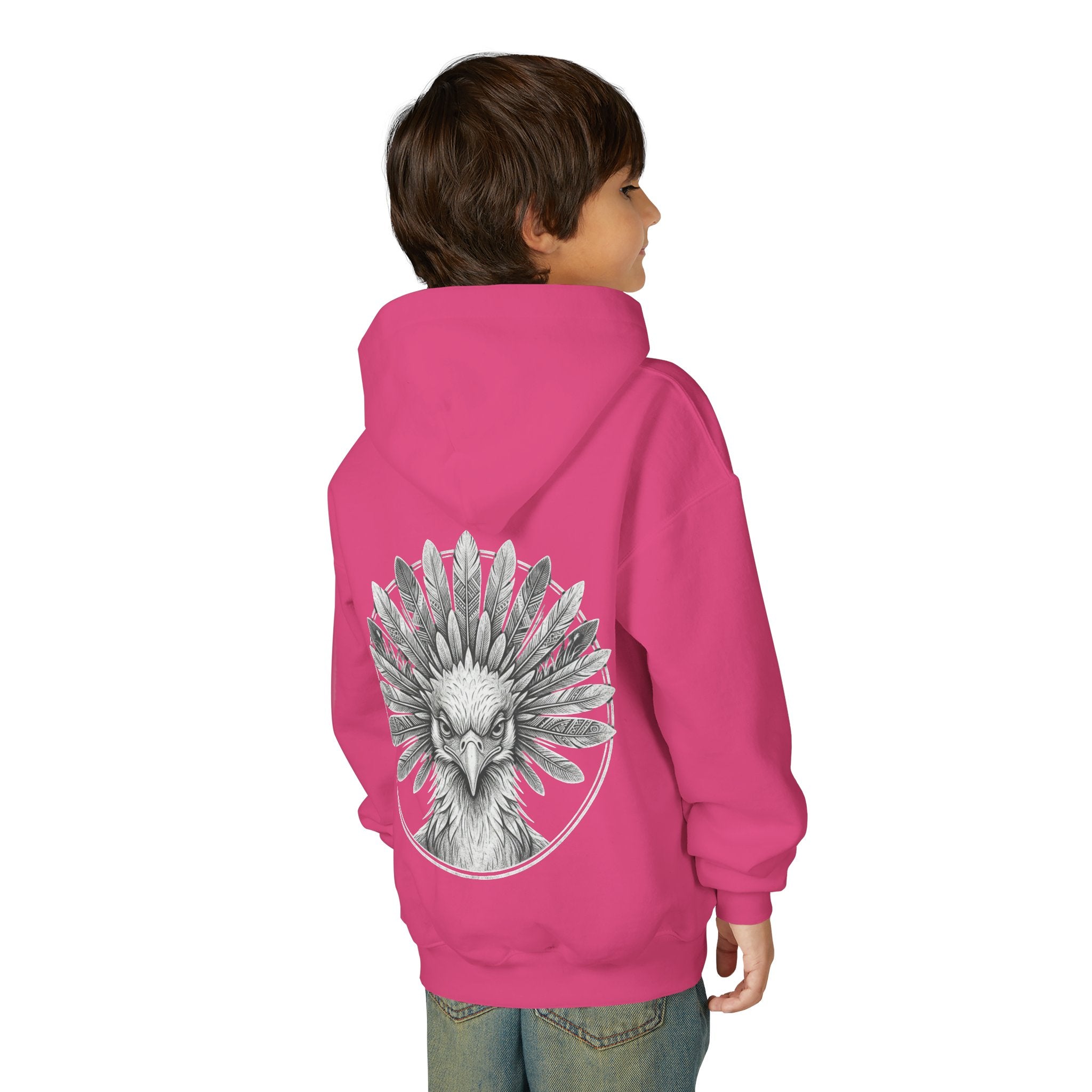 African Heritage Youth Hoodie | Secretary Bird & Africa Map | هودي أطفال أفريقيا وصقر الجديان