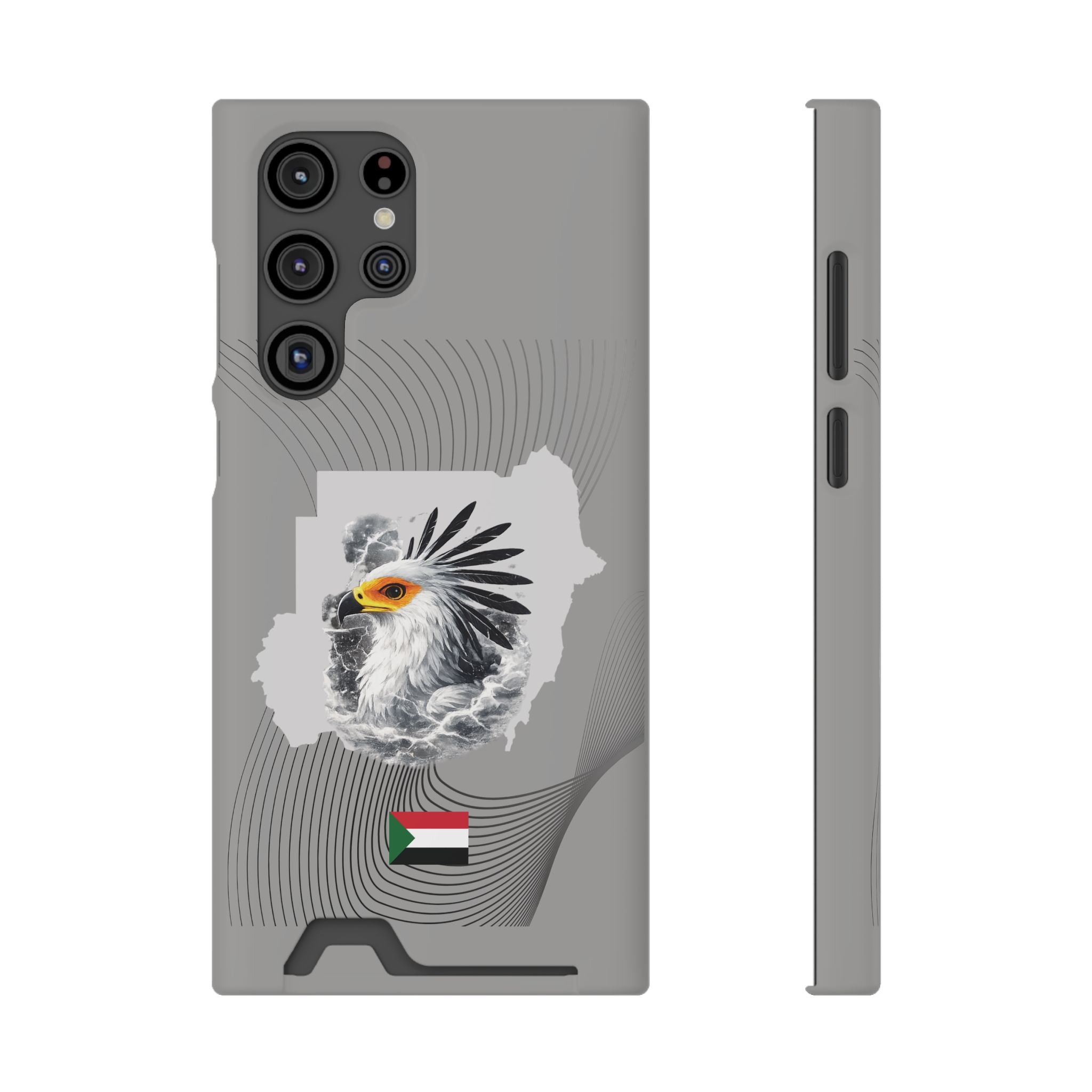 Sudan Eagle & Flag Protective Phone Case | جراب كفر علم وخريطة السودان