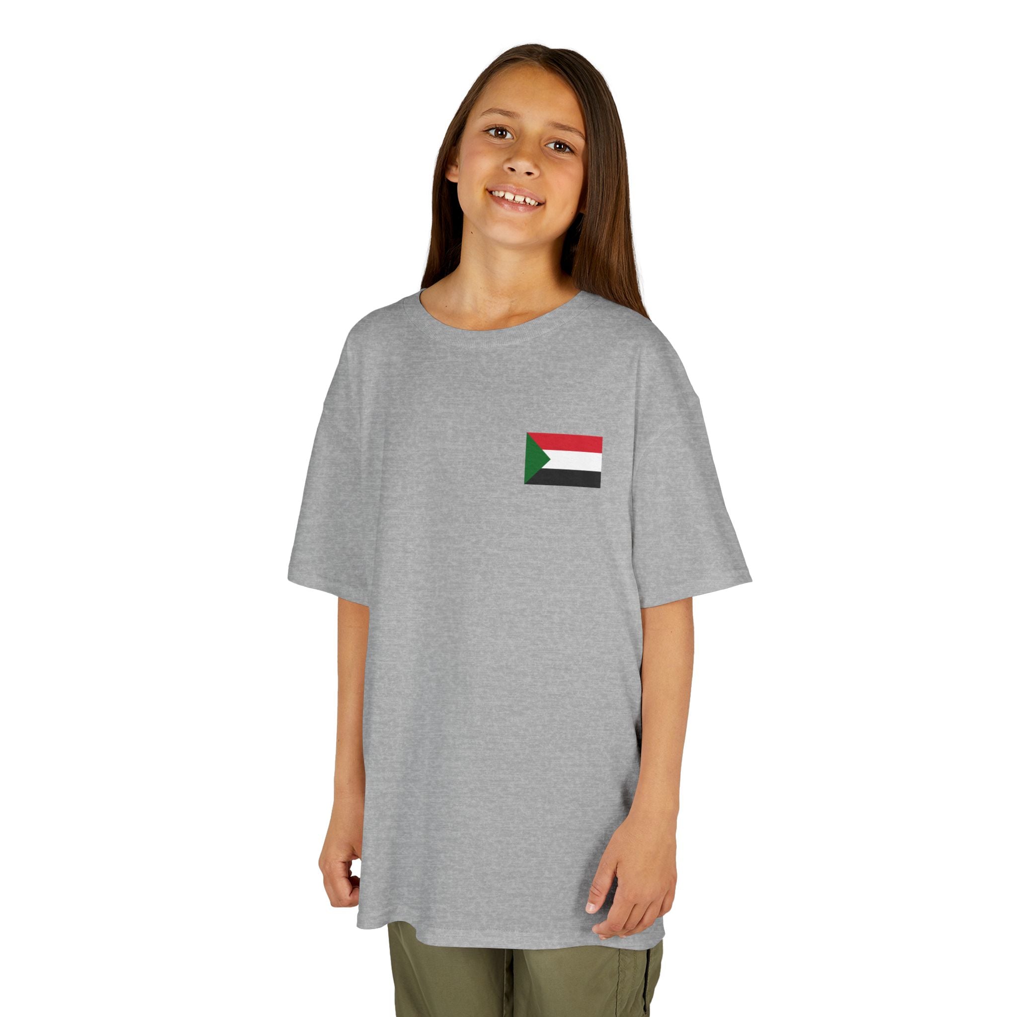 Patriotic Kids Sudan Flag T‑Shirt | تيشرت الطفل الوطني علم السوداني