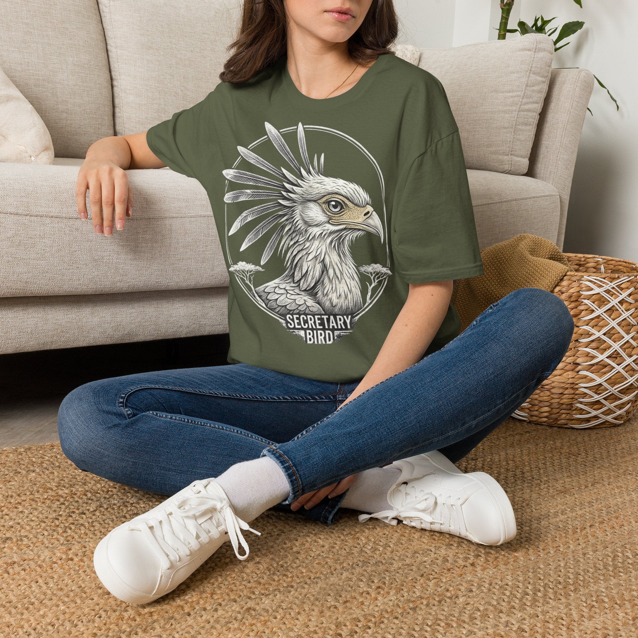 🇸🇩  Secretarybird beautiful T-Shirt | تيشرت صقر الجديان السودان قطن فاخر
